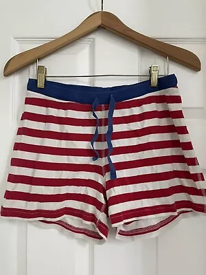 Hanna Andersson Small Red Stripe Shorts Womens Pajamas Sleep Organic Cotton • $24