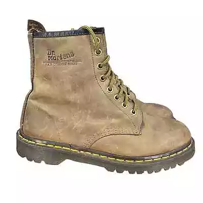 Vintage Dr Martens Crazy Horse Boots Mens UK 8 US 9 1460 Brown Leather England • $169.99