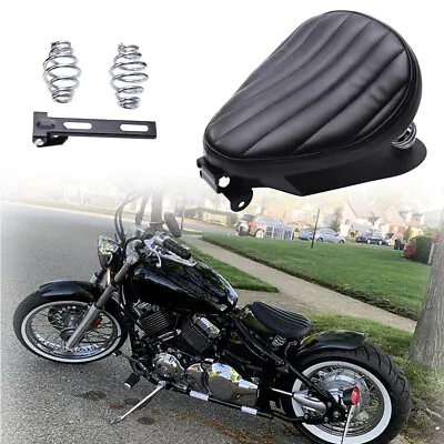 $69.14 • Buy Bobber Motorcycle Leather Bracket Solo Seat For Yamaha V Star XVS 1100 950 650