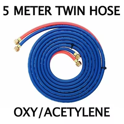 OXY ACETYLENE 5 Meter TWIN GAS HOSE With Fittings • $40