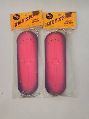 2 Rare Sonic Dodger Red Eye 6 5/8  Trolling Flasher Trout Salmon Trolling NOS • $21.75