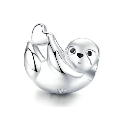 $26.99 • Buy SOLID Sterling Silver Sweet Slow Climbing Sloth Charm By YOUnique Designs