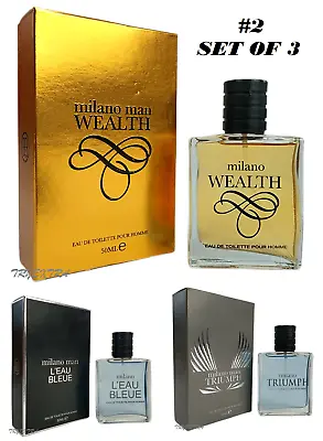 Set Of 3 Men's Perfume Milano Man Scent Fragrance  Eau De Toilette For Men Gift • £12.99