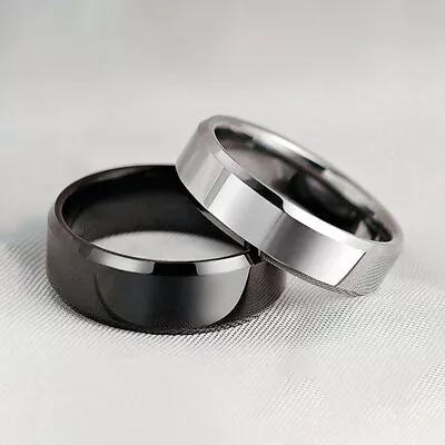 Mens Stainless Steel Titanium Rings Wedding Band Brushed Finish Men Or Women • $5.80