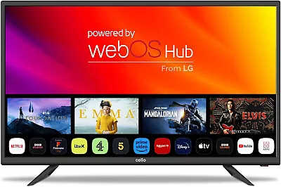 Cello C40WS 40  Inch Smart WiFi WebOS FULL HD TV Freeview Play 3 X HDMI UK Made • £229.99