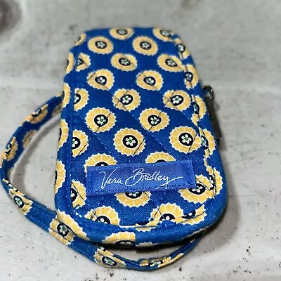 Vera Bradley Riviera Blue Retired Cell Phone Case Lobster Clip Strap Purse • $11