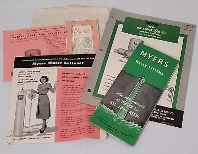 Vtg F E Myers Water Systems Advertising & Brochures Ashland Ohio 1950s • $24.95
