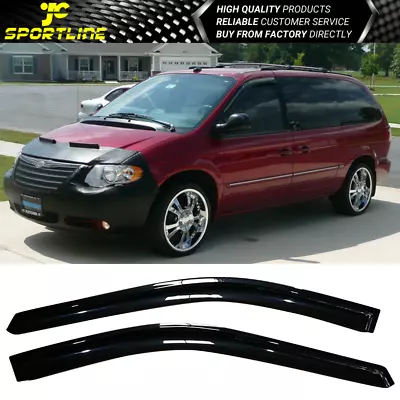 Fits 96-07 Chrysler Town & Country Caravan Slim Type Acrylic Window Visors 2Pc • $26.89