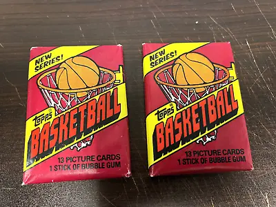 1981-82 TOPPS BASKETBALL WAX PACK Factory Sealed MAGIC BIRD NEW (2) PACK LOT • $200