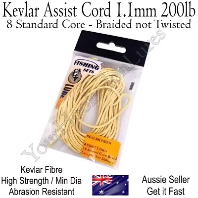 Assist Hook Line Braided Made With Kevlar 200lbs 1.1mm D 5m Braided Not Twisted • $9.45