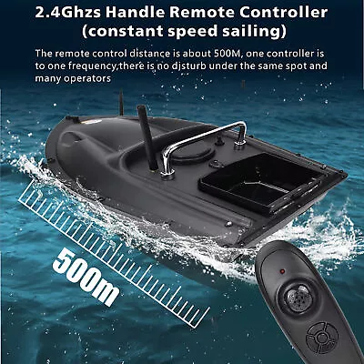 TOH RC 600m Black Remote Control Wireless Fishing Lure Bait Boat Fish Finder(EU • $579.95