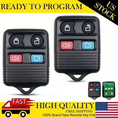 2 Replacement Car Key Fob For Ford Escape Escort Explorer Focus Fusion Mustang • $9.99