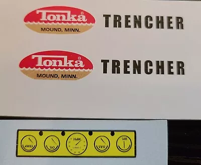 TONKA TRUCK TRENCHER Mound Minnesota  Vinyl Peel And Stick DECAL SET • $7