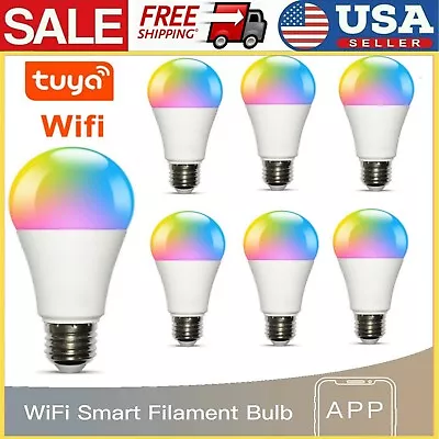 1-20Pack WiFi RGB Smart LED Light Bulb 9W/10W E27 Lamp For Alexa Google Home • $173.83