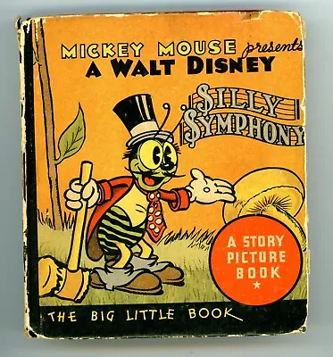 Vintage MICKEY MOUSE Presents Walt Disney SILLY SYMPHONY Big Little Book  1934 • $10