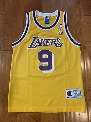 VTG Champion NBA Los Angeles Lakers Nick Van Exel Jersey Gold Youth Medium 10-12 • $89.99