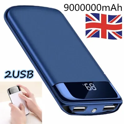 Power Bank External 9000000mah Battery USB LED Portable Phone Tablet Cam Charger • £16.49