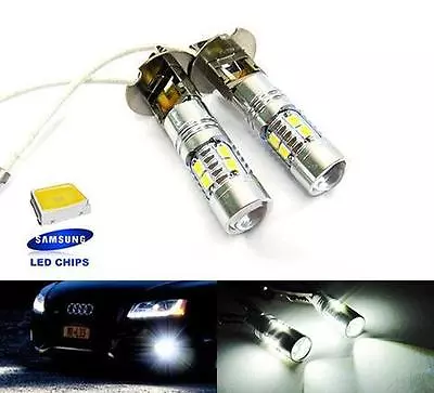 2x H3 453 SAMSUNG 10 SMD LED Projector Fog Driving Light White Bulb For AUDI • $17.97