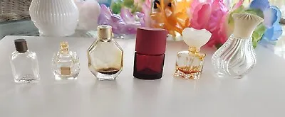 Lot Of 6 Empty Mini Vintage Perfume Bottles Raphael Habinata Versace Houbigant • $10