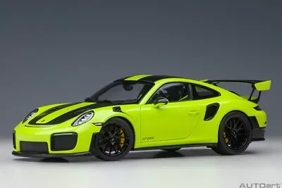 AutoArt 1:18 Porsche 911 GT2 RS Model Car | Weissach Acid Green 991.2 • $197.10