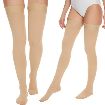 15-20 MmHg Compression Stockings Support Socks Swelling Thigh High Closed Toe • $21.98