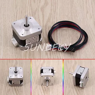 Nema 17 Stepper Motor 32Ncm 1.5A 4-wire Whith Cable For DIY 3D Printer CNC Robot • £12.94