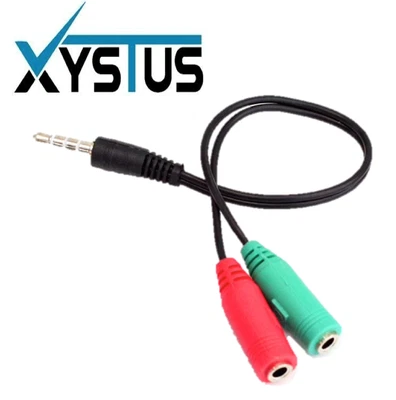 £2.99 • Buy 3.5mm Headphone Microphone Jack Splitter Cable 4 Pole Mic Adapter Male Black