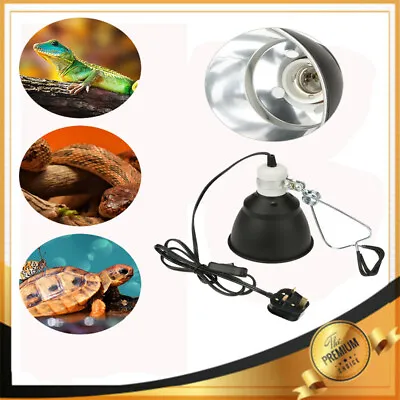 220V 300W Reptile Clamp Lamp Holder Dome Ceramic Heat Light Bracket E27 No Bulb • £15.98