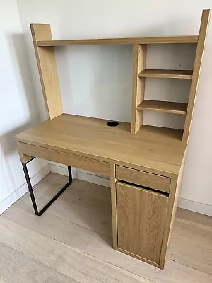 IKEA MICKE Wood Desk With Add On Unit. • £75