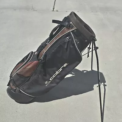 Cobra Golf Bag Stand Carry Bag 5 Way Divider Black  • $49.99