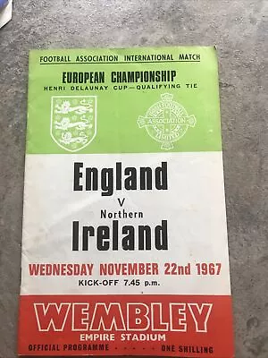 £2 • Buy FA European Championship Programme - England V Northern Ireland 22nd Nov 1967 