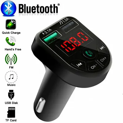 Bluetooth Radio Car Wireless FM Transmitter Dual USB Charger MP3 Player Adapter • $11.99