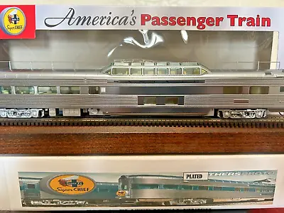 SANTA FE  SUPER CHIEF  PS PLEASURE DOME Car -STREAMLINE HO Scale -PLATED NEW OOP • $119.95