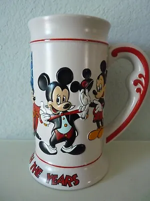 Vintage Disney Mickey Through The Years 3D Ceramic Stein Mug Made In Brazil • $10.99