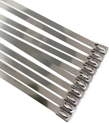 TR Stainless Steel Cable Ties- Metal Cable Ties SS304& SS3016 Steel EXTRA LONG  • £6.95