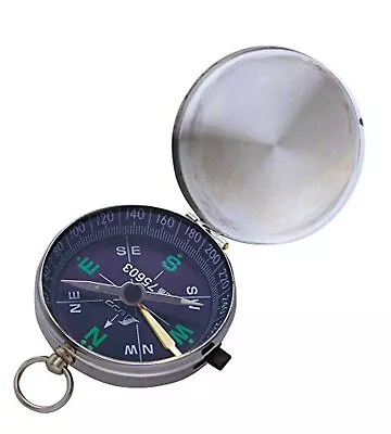 SHINWA Mini Pocket Dry Compass Body Steel And Brass 75603 F/S W/Tracking# Japan • $28.99