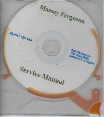 Massey Ferguson Shop Service Manuals Model 135 148 CD • $15