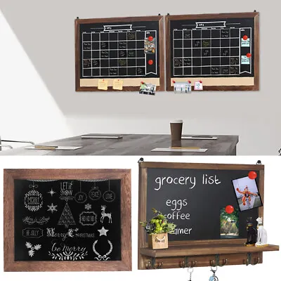 £19.91 • Buy Premium Blackboard Magnetic Wood Framed Notice Chalkboard HomeWork Office School