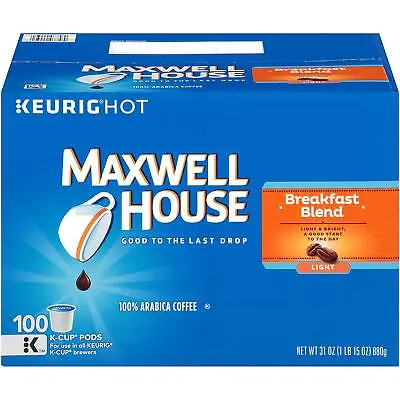 Maxwell House Breakfast Blend Coffee 100 To 200 Kcup Pick Any Quantity FREE SHIP • $114.88