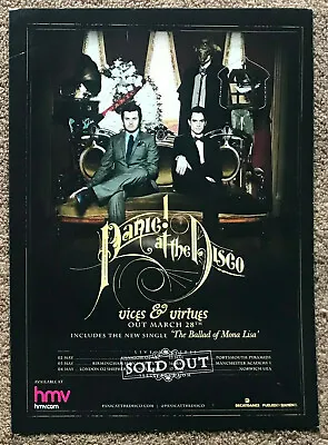 PANIC! AT THE DISCO - VICES & VIRTUES 2011 Full Page UK Magazine Ad • £3.95