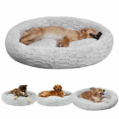 £18.97 • Buy Orthopedic Dog Cat Calming Bed Comfy Warm Fluffy Nest Mattress Donut Joint-Relie