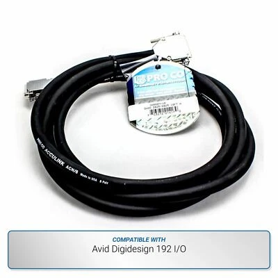 $99.99 • Buy Pro Co 10ft 8-Channel DB25 To DB25 Analog Snake For Avid Digidesign 192 I/O