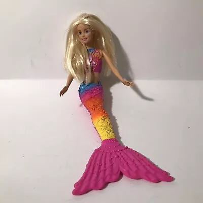 Barbie Dreamtopia Rainbow Colorful Tie Dye Pink Mermaid Doll Blonde Mattel • $14.95