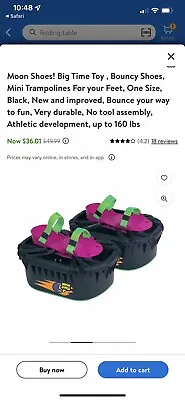 Moon Shoes! Big Time Toy  Bouncy Shoes Mini Trampolines For Your Feet • $23