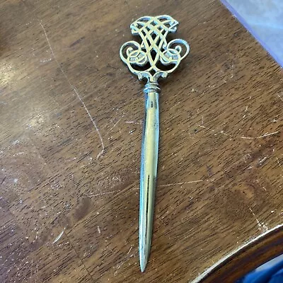 Vintage Virginia Metal Crafters Brass Thomas Jefferson Cipher Letter Opener • $9.99