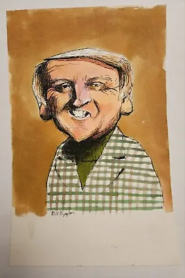 70s Bill Plympton VIN SCULLY Original Comic Art LA DODGERS Los Angeles Magazine • $250