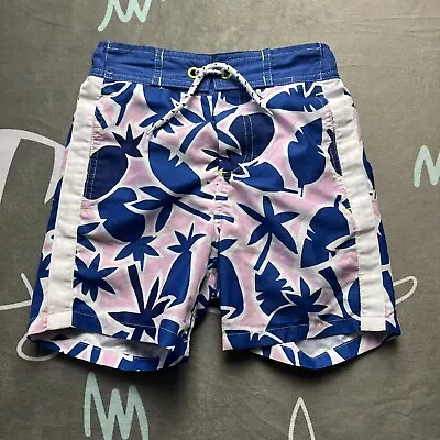 Mini Boden Pineapple Print Swim Trunks 6-7 Years  • $18