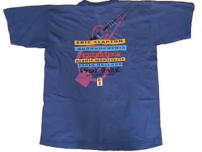 Vintage 1996 Eric Clapton Bob Dylan Alanis Morissette T Shirt XL Concert 90s • $99.99