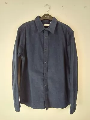 Jack & Jones Collared Corduroy Collared Shirt Size L Navy NEW F2 • £9.99