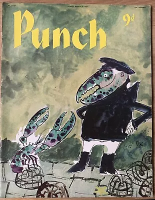 Quentin Blake PUNCH MAGAZINE MARCH 1959 Lobster Fisherman Shellfish Keith Grant • £11